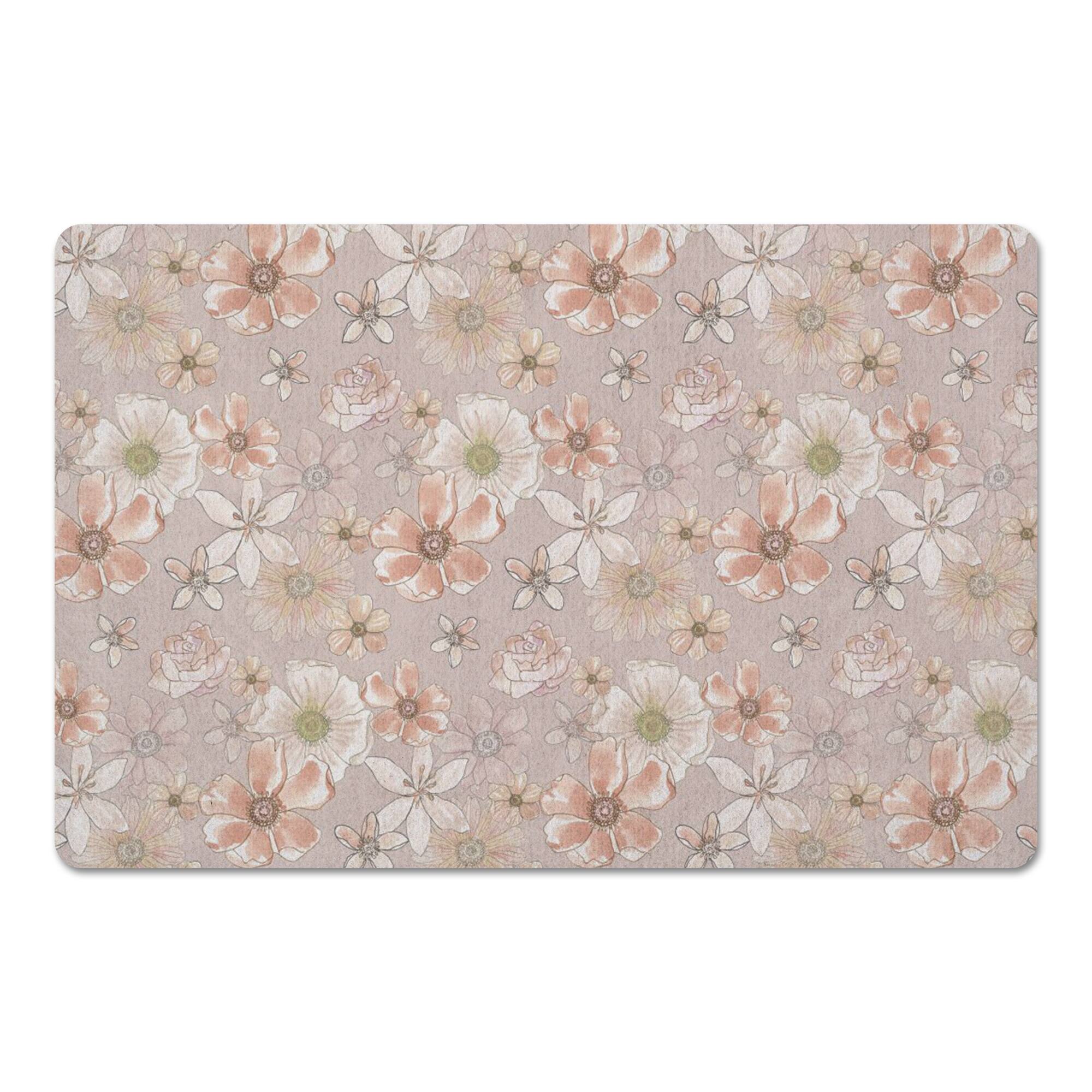 Watercolor Florals Floor Mat
